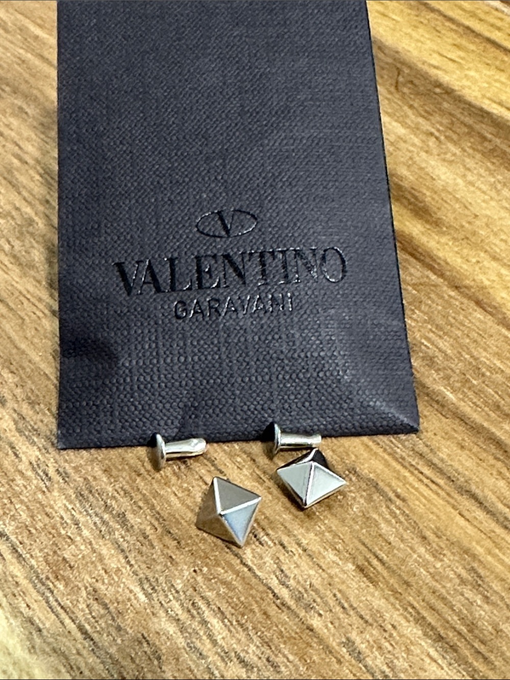 Valentino Garavani Silver Pyramid Studs